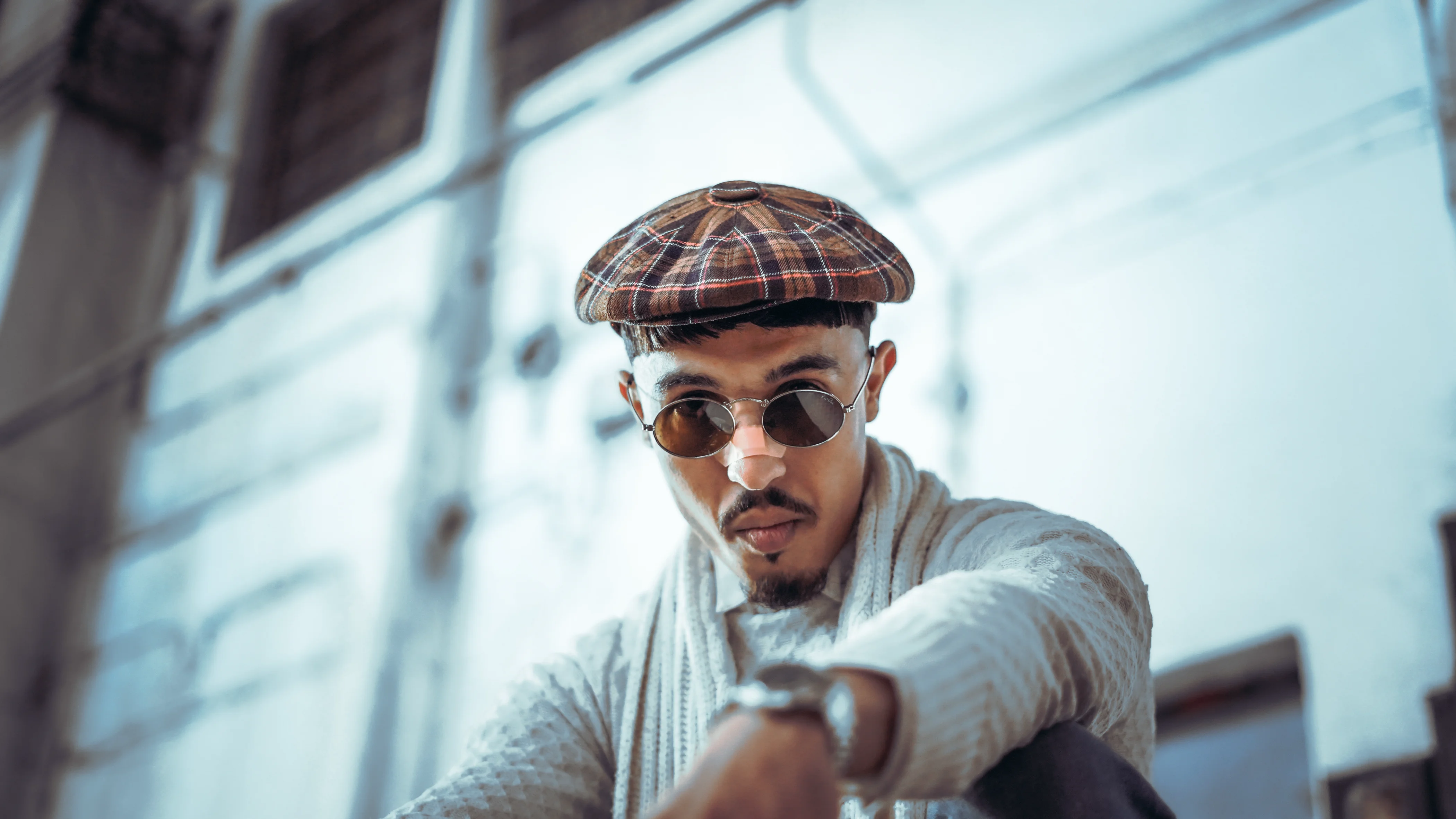 STONES AND STITCHES - moody model pose photography by Driss Nassiri