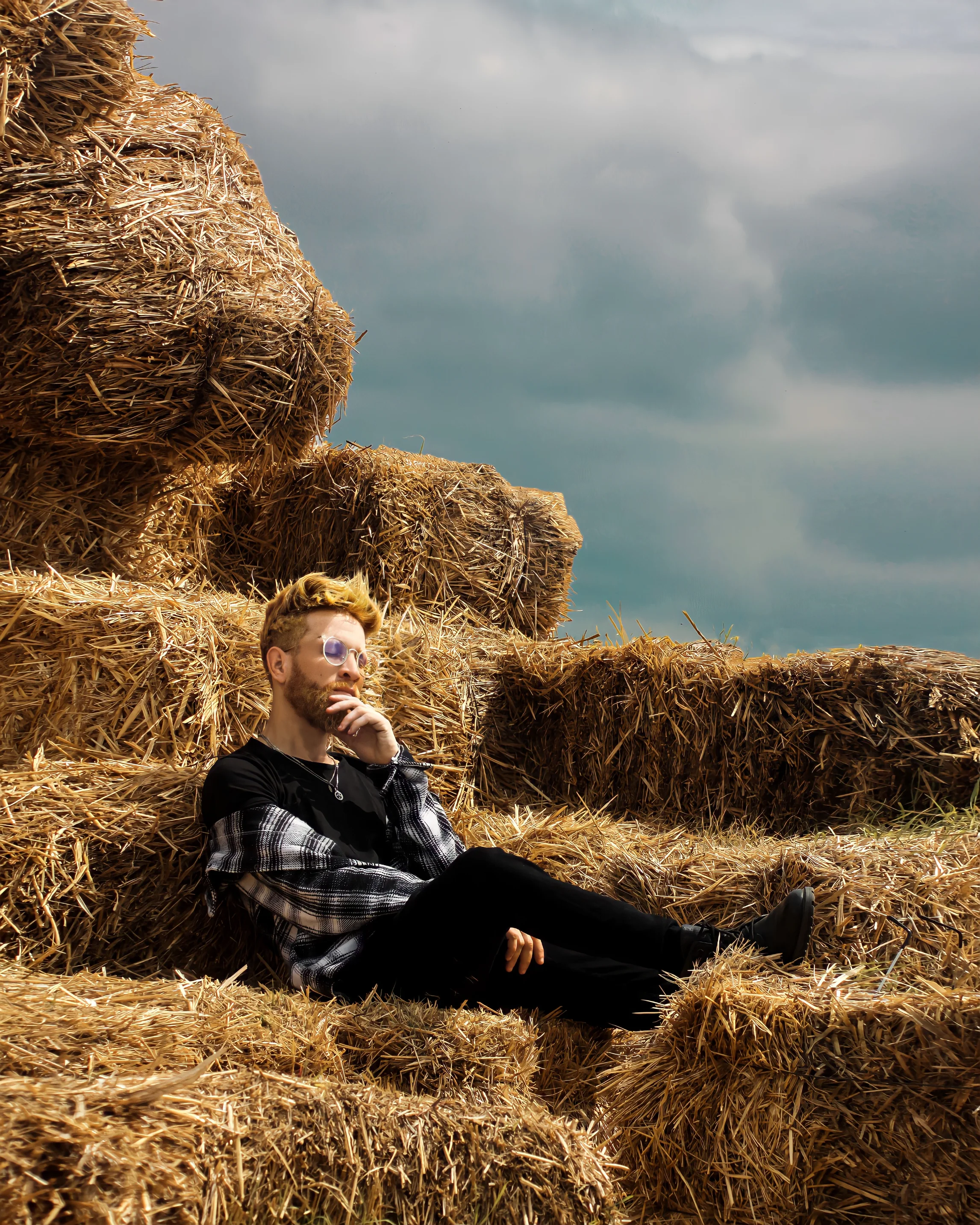 VOLUBILIS - hay bale editorial photography by Driss Nassiri